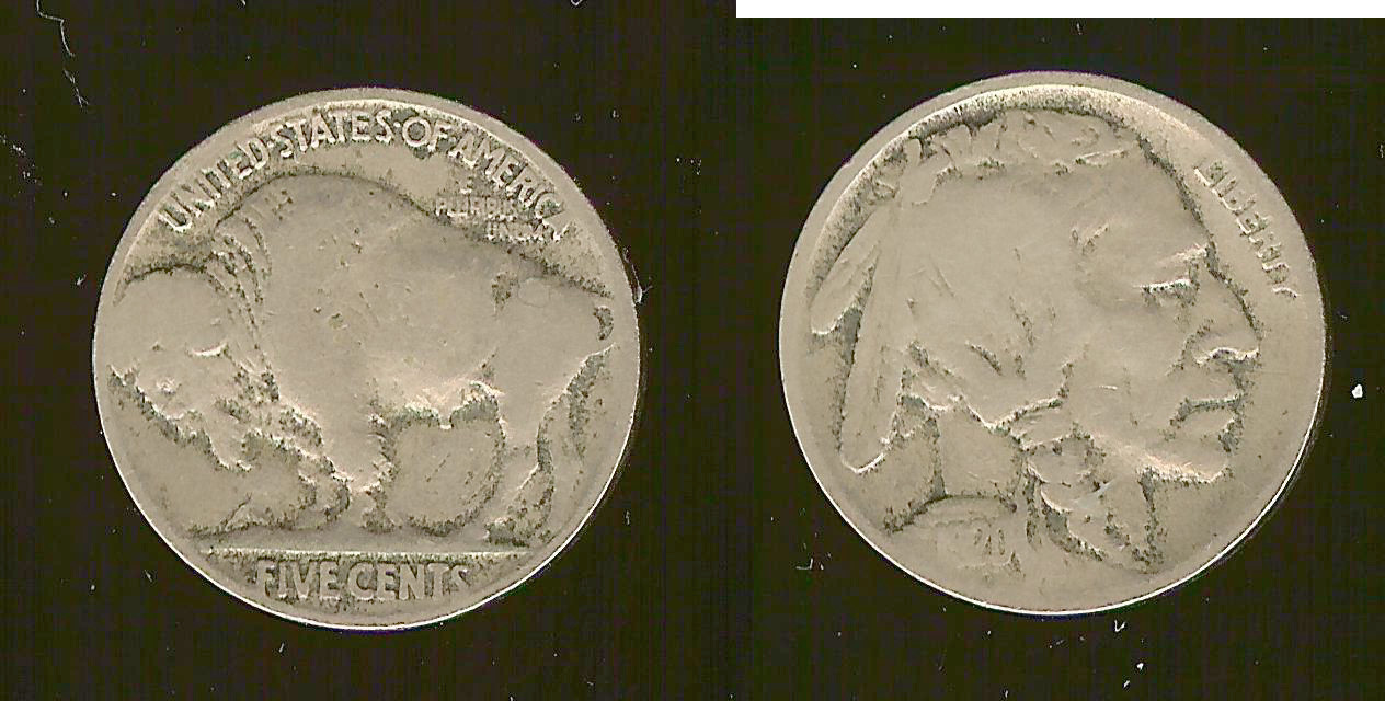 ÉTATS-UNIS D\'AMÉRIQUE Buffalo Nickel 1920D TB Cents